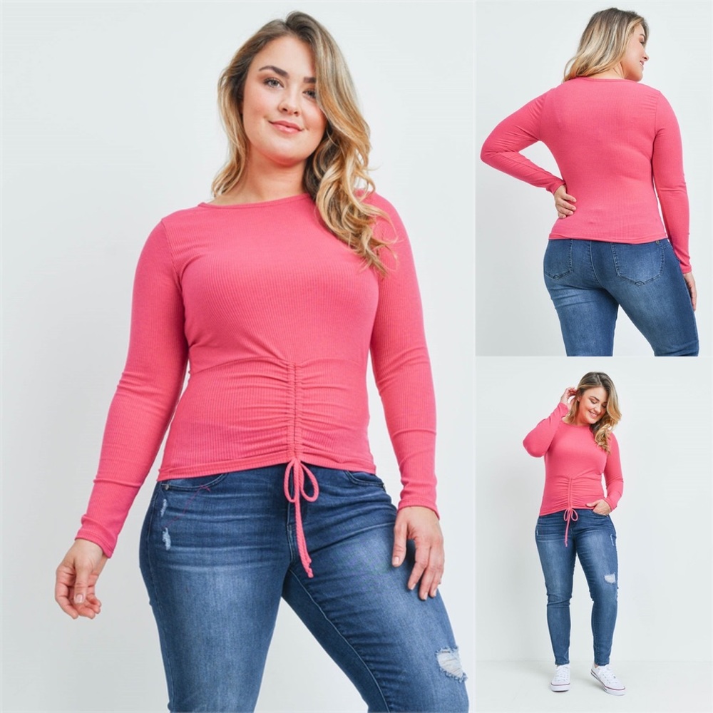 1X 2X 3X FUCHSIA PLUS SIZE SWEATER